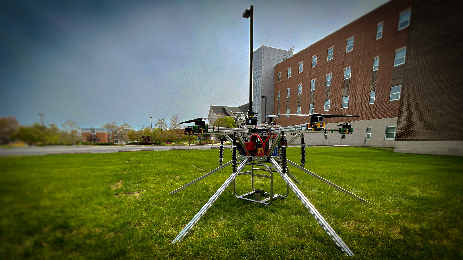 The finished Skywalker III hexacopter on grass